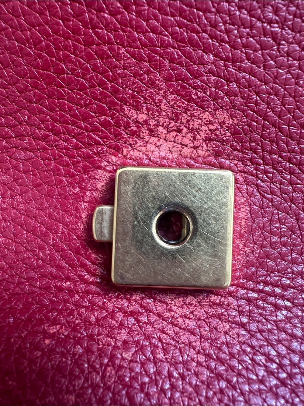 Gucci Red Leather Top Handle Satchel with Gold Double G - Picture 11 of 12